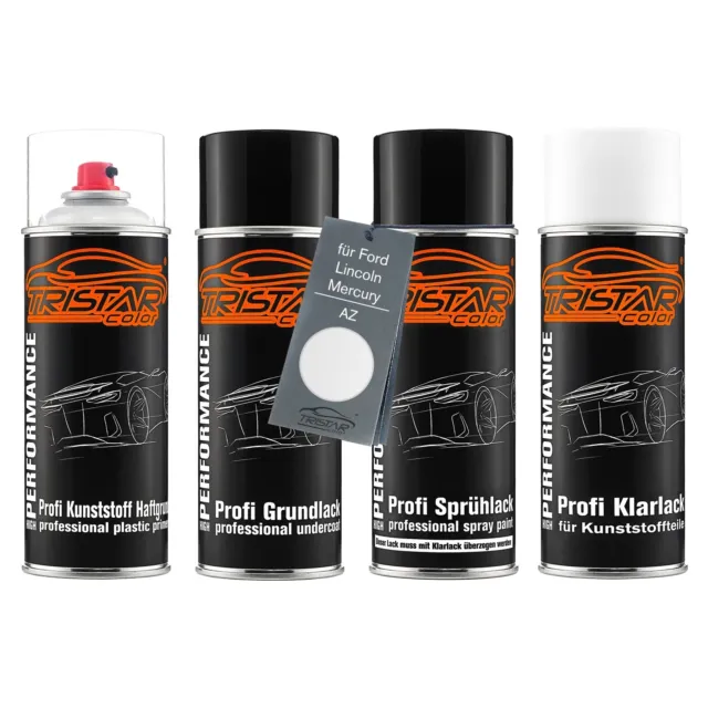 Autolack Spraydosen Set Kunststoff für Ford Lincoln Mercury AZ Star White Perl