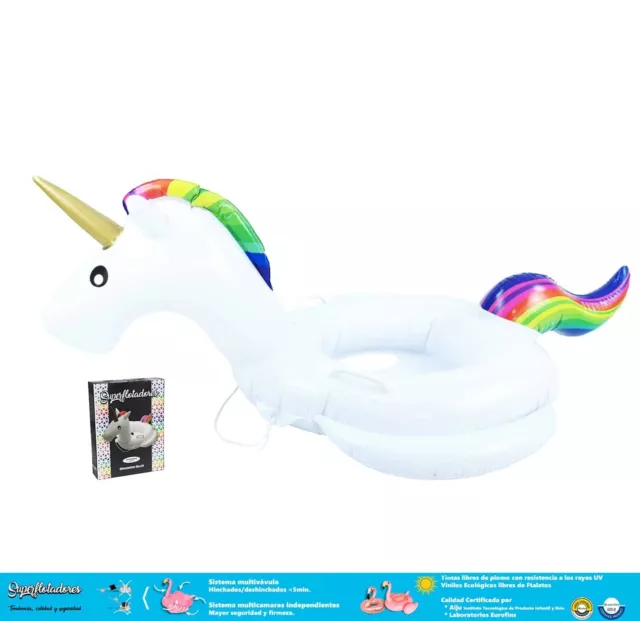 Superflotadores unicornio hinchable acuático infantil flotador hinchable piscina