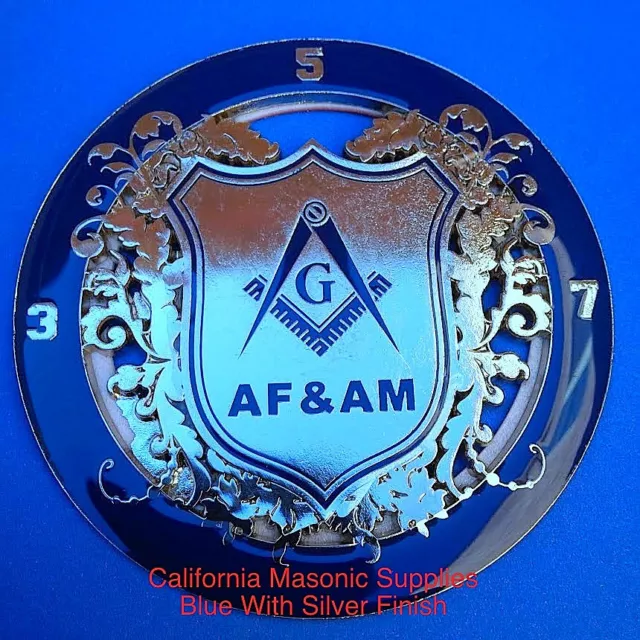 Freemasons AF&AM Blue And Silver Auto Rear Mason Emblem Blue Lodge Masonic Badge