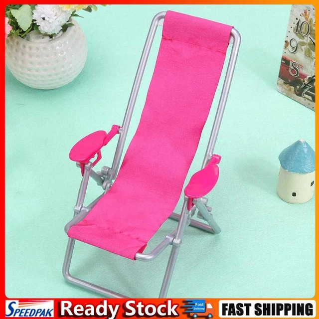 Plastic Model Beach Chair Foldable Mini CSimulation Leisure Chair for Doll House