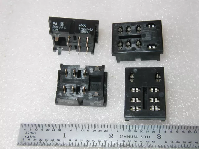 IDEC  SH2B-62  8 CONTACT POSITION  RELAY SOCKETS  - 10 pcs