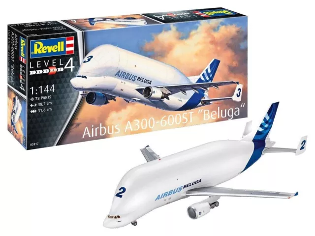 Revell 03817 Aibus A300-600ST " Beluga " Plastique Collectible 1:144 Neuf