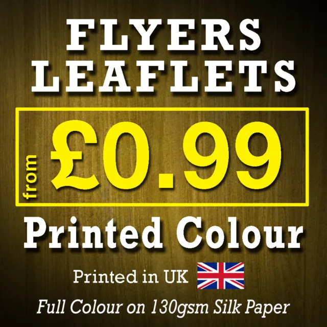 A6 A5 A4 Flyers Leaflets Printed Full Colour Flyer Leaflet Printing 130gsm silk