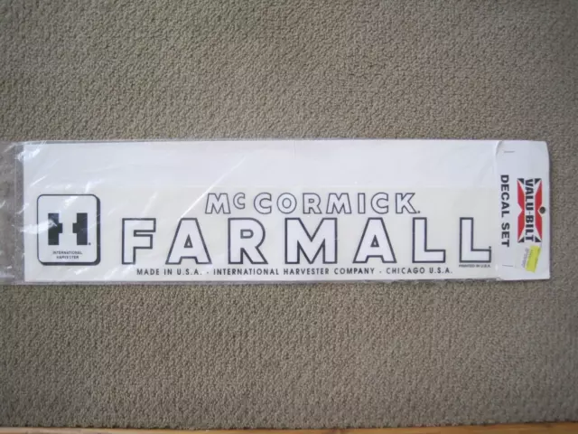 Farmall McCormick International Harvester Recals 2 In Pkgs 20" NIP