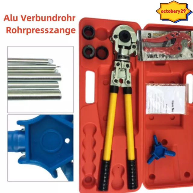 Alu Verbundrohr Rohrpresszange Presswerkzeug Biegefeder Kalibrierer Presszange