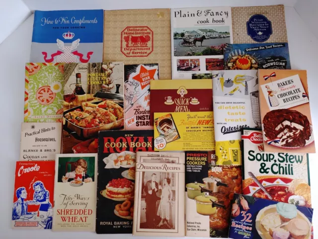 Vintage Recipe Cook Bake Booklets 1940s-1960s Lot of 20 Creole Amish... #18737