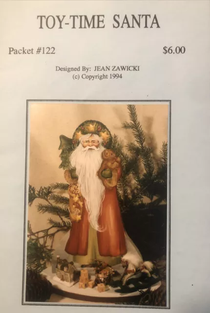 Vintage Christmas Tole Pattern Packet: Toy Time Santa by Jean Zawicki