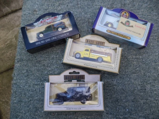 Diecast  Job Lot X 4. Dan Dare Usaaf Fire Engine Minor, Dodge 1942 Lledo Oxford.