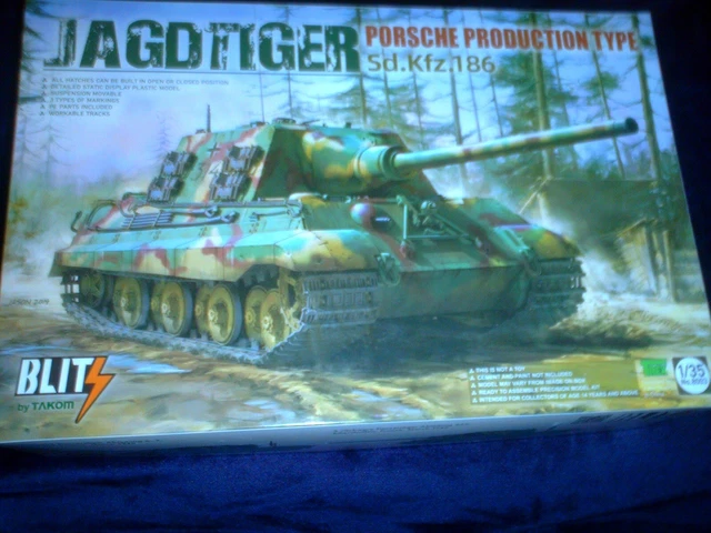 TAKOM 1/35 SCALE Wwii German Heavy Tank Destroyer Jagdtiger Porsche ...