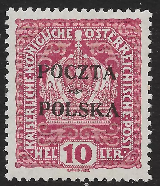 Poland stamps 1919 MI 32 signed  MLH  VF