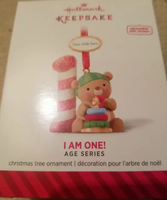 Hallmark Keepsake Ornament My First Christmas Age Series Teddy Bear Candy Cane 1