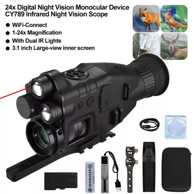 1080P Kamera 850nm 940nm Infrared Nachtsichtgeräte CCTV Kamera Monokular 24x DE