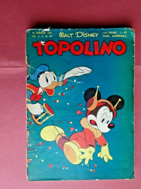 Topolino Libretto  60 - Febbraio 1953 - Originale