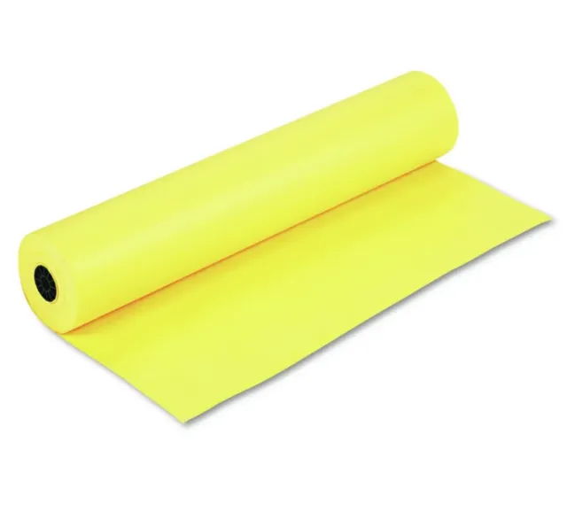 Pacon 63080 Rainbow Duo-Finish 36" x 1000' Colored Kraft Pape - Canary New