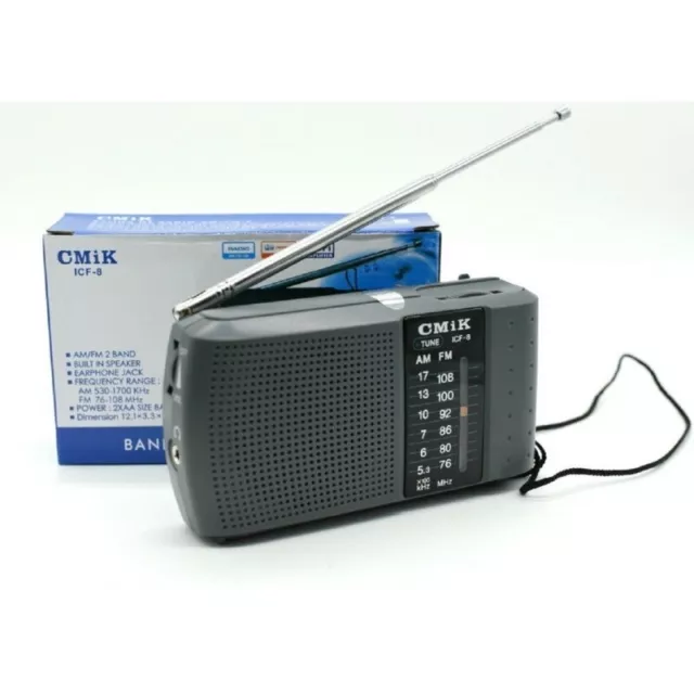 FM/AM Radio 2 Bandes Radio Portable Récepteur pour Les Personnes âgées