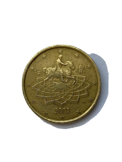Pièce De 50 Centimes D'euro Italie 2002 - Pièce De Collection, Circulée, Année Rare