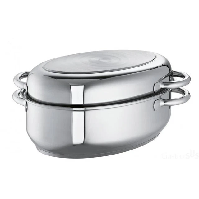 Schulte Ufer Multibräter 34cm Bräter mit Edelstahldeckel Pfanne Auflaufform
