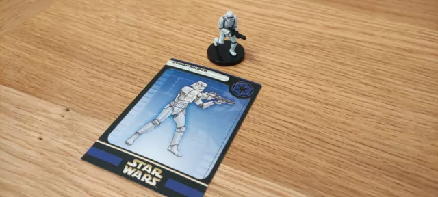 Star Wars Miniatures Rebel Storm #38/60 Stormtrooper with original card error