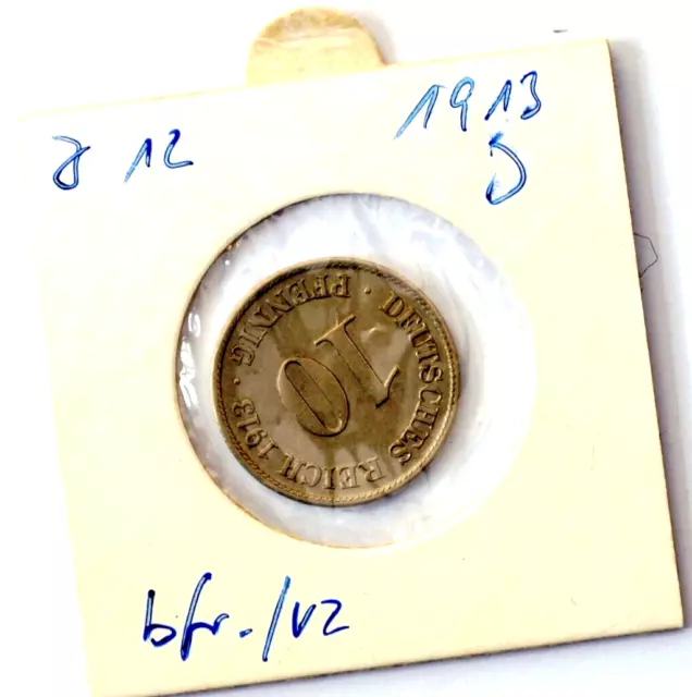 10 Pfennig 1913J, bfr./vz.