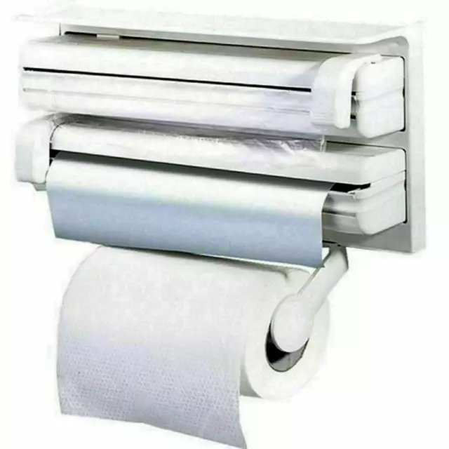 PORTA ROTOLO PARETE carta pellicola alluminio mensola dispenser cucina  rotoli EUR 14,99 - PicClick IT
