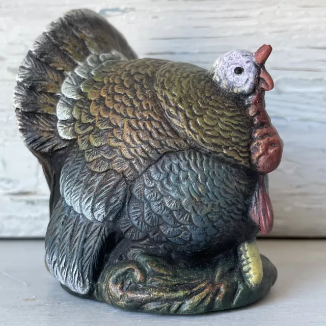 Vintage Ceramic Tom Turkey Figure Initialed  “ds” Fall and Thanksgiving Decor