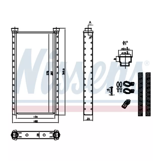 Nissens Interior Heating Heat Exchanger - 70235