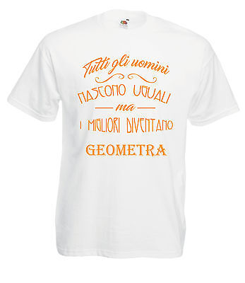 T-shirt Maglietta J1226 Solo i Migliori Diventano Geometra Idea Regalo