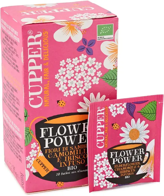 CUPPER TISANA BIOLOGICA Flower Power (Confezione Da 20 Bustine) EUR 9,00 -  PicClick IT