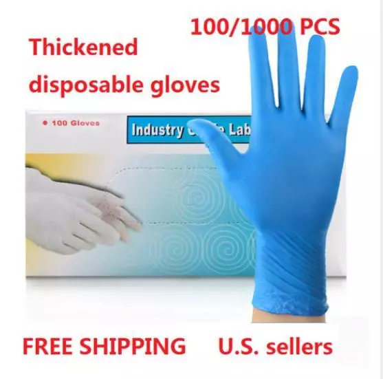 100 x Disposable Nitrile Exam Gloves Powder Free Strong Non Latex Non Vinyl