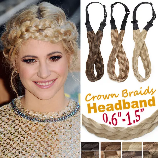 Womens Braided Synthetic Hair Plaited Fishtail Elastic Head Alice band Hairband