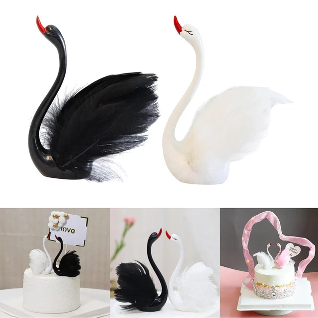 Swan Figurine Resin Statue Animal Sculpture Living Room Decor Modern Art