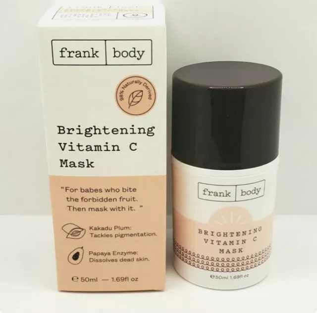 Frank Body Brightening Vitamin C Mask FULL SIZE 1.69 fl oz 50 mL BNIB