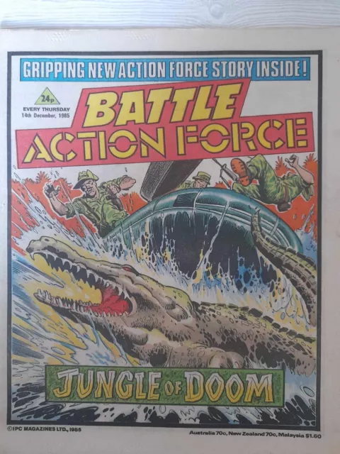 BATTLE ACTION FORCE Comic 14th December 1985 - Charley's War etc. FREE P+P