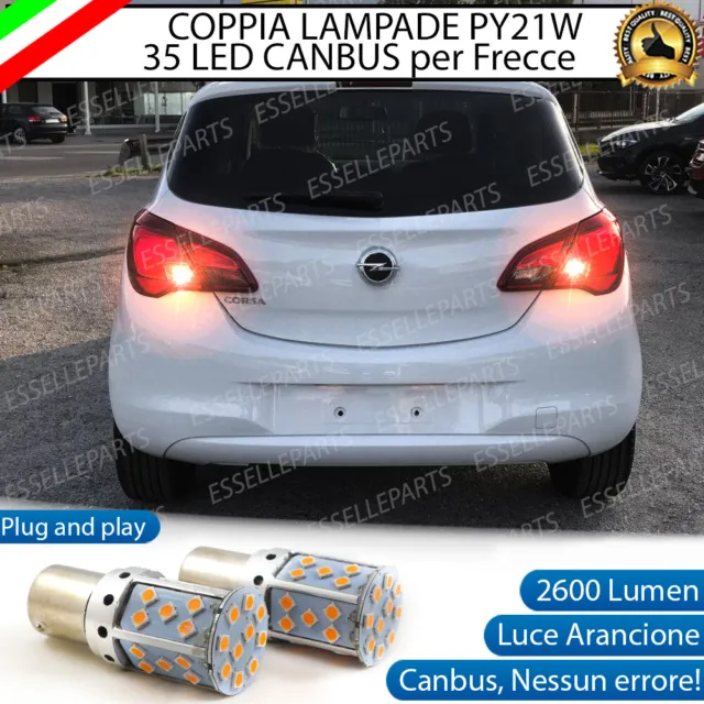 Coppia Lampade Py21W Bau15S Canbus 35 Led Opel Corsa E Frecce Posteriori