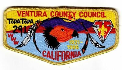 OA 291 Topa Topa 1921-1996 NOAC Flap GMY Bdr. Ventura County CA [MK193-10]