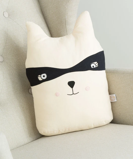 Almohada de felpa Hallmark bebé mapache bandido ponderada mensaje especial bolsillo nuevo