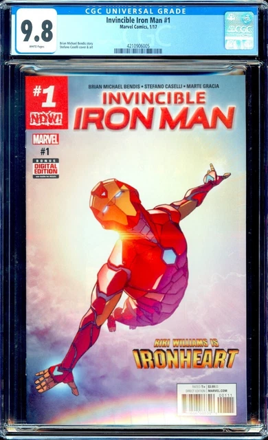 Invincible Iron Man #1 CGC 9.8 (2017) 1st Ongoing Ironheart Series! KEY! L@@K!