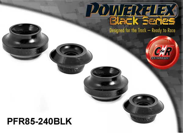 Powerflex Black Rear Shock Top Mounts Uppr+Lowr Kit For VW Mk2 Golf PFR85-240BLK