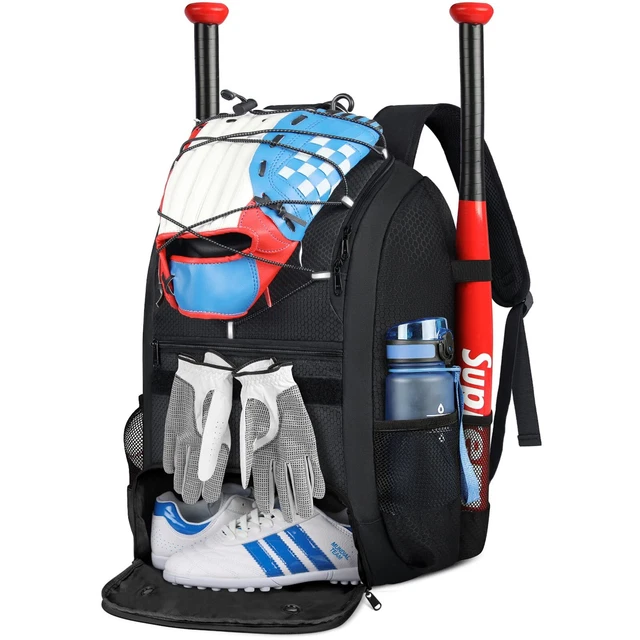 Baseball Bag Baseball Backpack With Shoe Compartment Lightweight Softball Bat...
