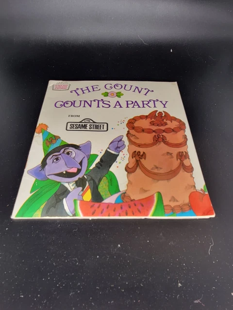 Count Counting 1981 SESAME STREET The Count Counts 33 rpm record and read along book ...