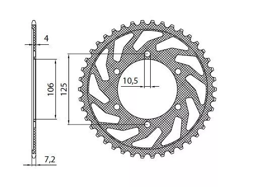 1-4448-49 Rear Sprocket 525 49T Steel Triumph Street Triple 765 R Abs 2020