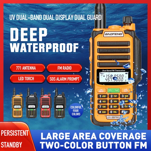 Baofeng UV-98PRO+ Dual-Band UHF/VHF Ham Radio 2 Way FM Long Range Walkie Talkie