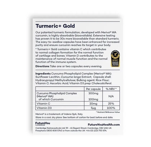 FUTURE YOU CAMBRIDGE Turmeric Gold+ Bone & Joint Support (x28 tab