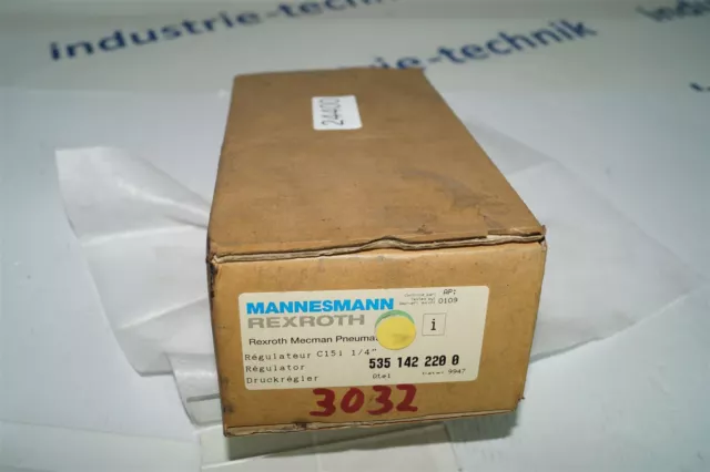 Mannesmann Rexroth 535 142 220 0 C15i Régulateur de Pression Contrôleur 3