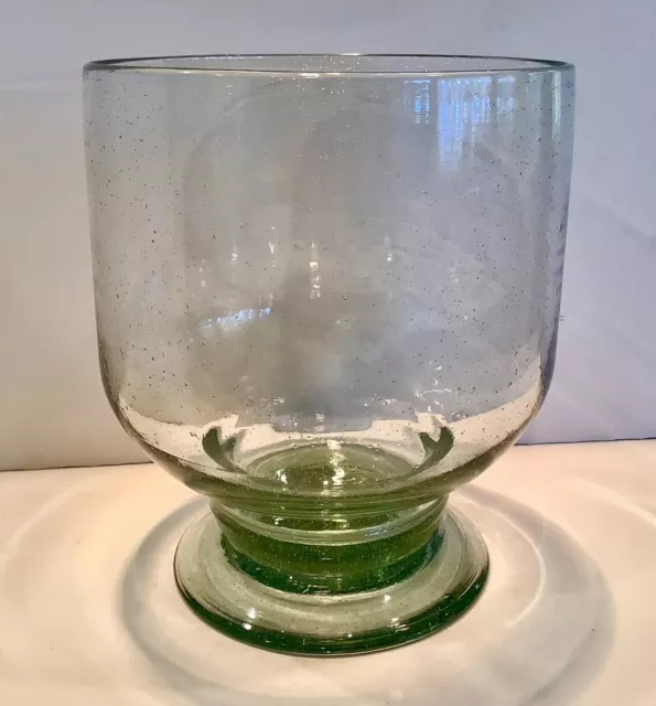 POTTERY BARN Style Recycled Glass Bubbles Candle Hurricane Vase Display Bowl