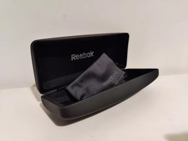 2x Brand new Reebok Glasses Sunglasses Hard Case with free Reebok cleaning cloth