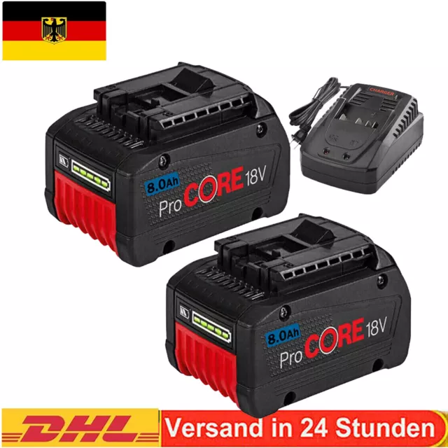 2X 18V 8Ah  Akku für Bosch Professional GBA GSR GSB BAT618 BAT609 BAT620