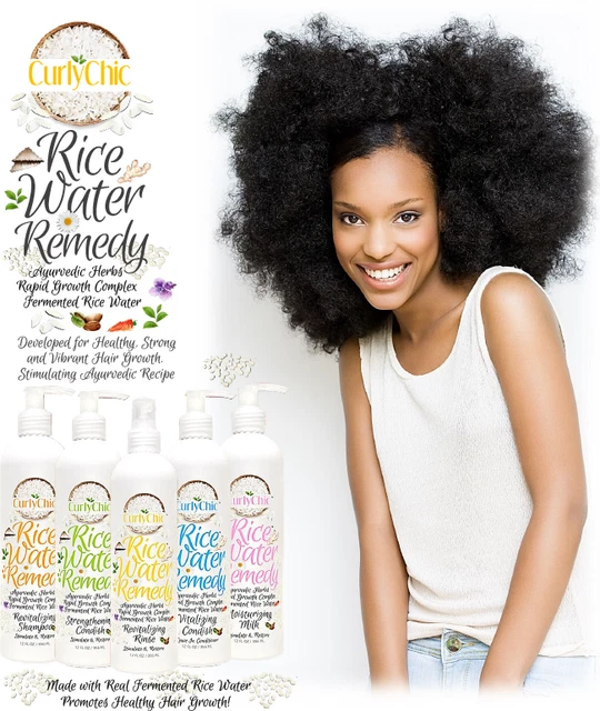 Curly Rice CURLY CHIC RICE Water Remedy-Condish/Milk/Shampoo/Rinse-Full Range-FAST ...