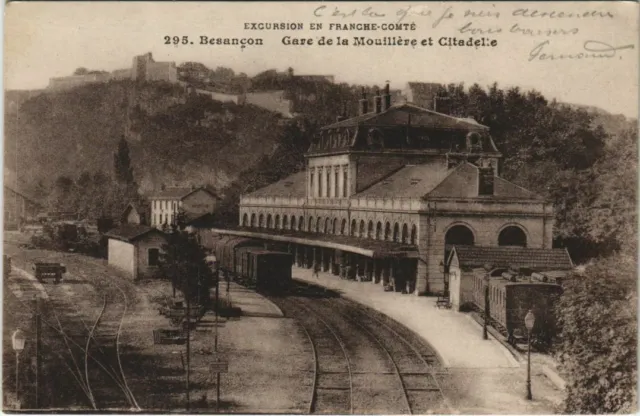 CPA Besancon Gare de la Mouillere et Citadelle FRANCE (1098387)