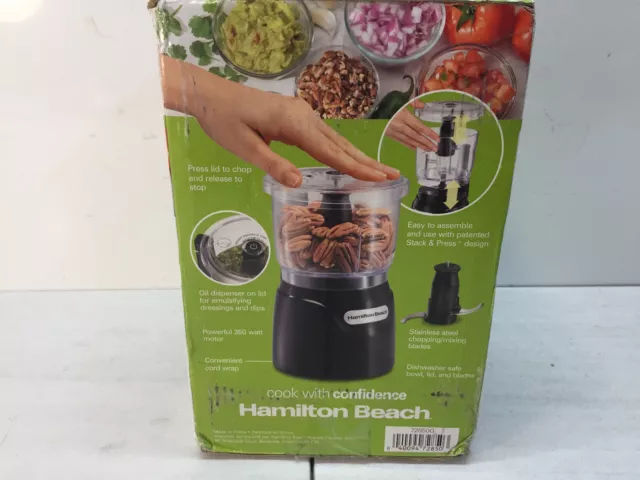 Hamilton 72850 Beach Stack & Press 3-Cup Chopper - Black